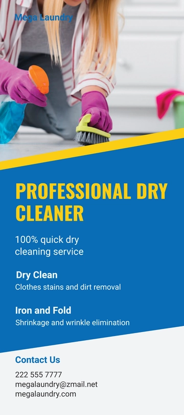 Free Dry Cleaning Services DL Card Template to Edit Online
