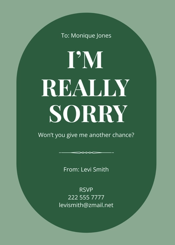 Free Printable Apology Card Template to Edit Online