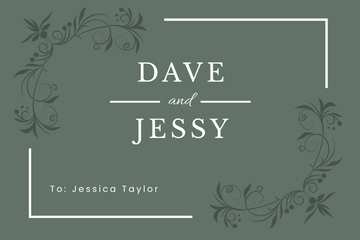 Free Casual Wedding Reception Card Template to Edit Online