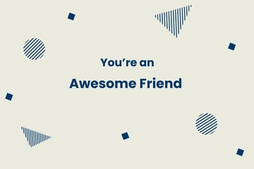 Free Modern Friendship Card Template to Edit Online