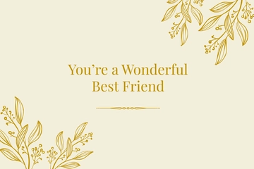 Free Elegant Friendship Card Template to Edit Online