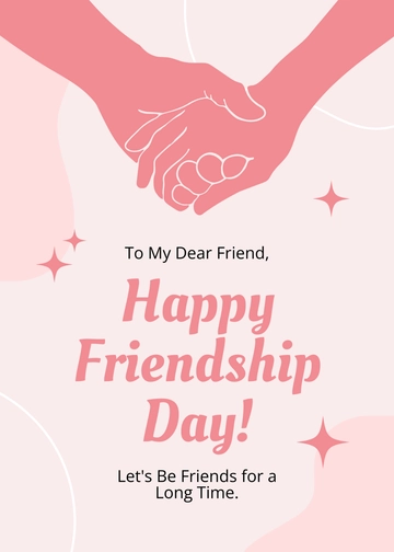 Free Beautiful Friendship Day Card Template to Edit Online