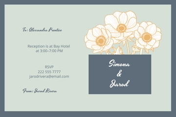 Free Wedding Reception Card Template to Edit Online