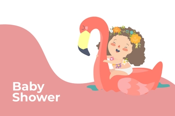 Free Girl Baby Shower Card Printable Template to Edit Online