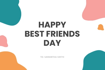 Free Digital Friendship Card Template to Edit Online