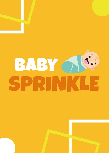 Free Abstract Baby Shower Card Printable Template to Edit Online
