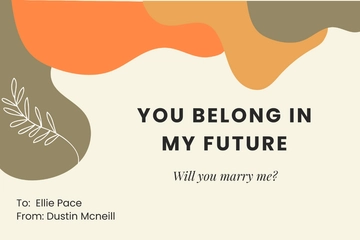 Free Love Proposal Card Template to Edit Online