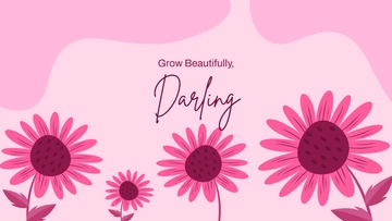 Free Pink Sunflower Wallpaper Template to Edit Online