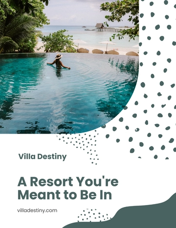 Free Villa Resort Flyer Template to Edit Online