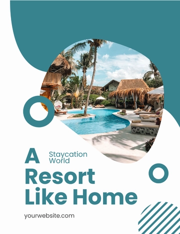 Free Resort Staycation Promotion Flyer Template to Edit Online