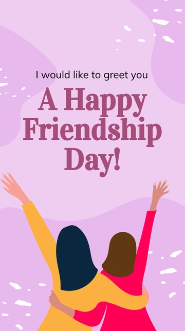 Free Happy Friendship Day Whatsapp Post Template to Edit Online