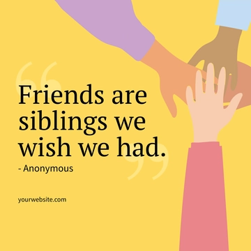 Free Friendship Day Quote Linkedin Post Template to Edit Online