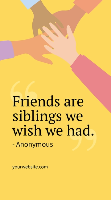 Free Friendship Day Quote Whatsapp Post Template to Edit Online