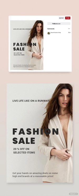 Grand Fashion Sale Pinterest Pin Template