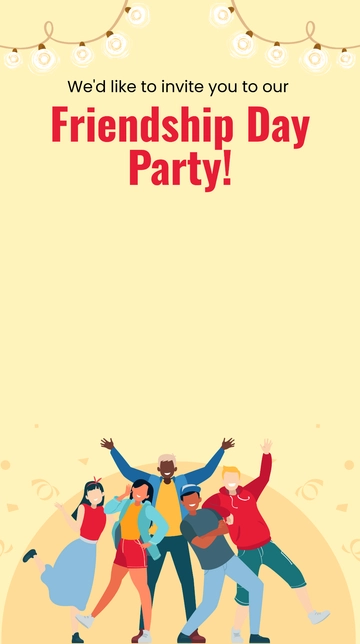 Free Friendship Day Party Snapchat Geofilter Template to Edit Online