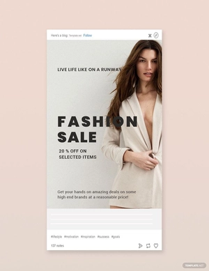 Grand Fashion Sale Tumblr Post Template