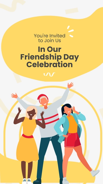Free Friendship Day Celebration Whatsapp Post Template to Edit Online