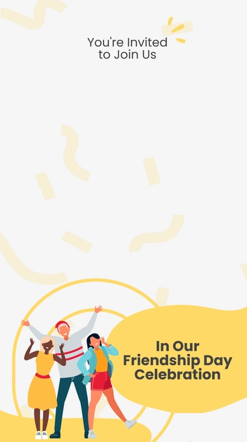Free Friendship Day Celebration Snapchat Geofilter Template to Edit Online