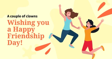 Free Funny Friendship Day Facebook Post Template to Edit Online
