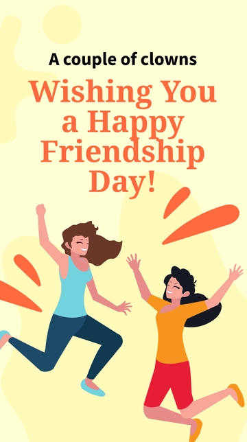 Free Funny Friendship Day Whatsapp Post Template to Edit Online