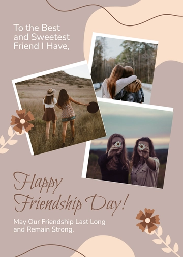 Free Happy Friendship Day Card Template to Edit Online