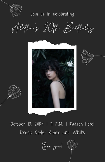 Free Simple Birthday Poster Template to Edit Online