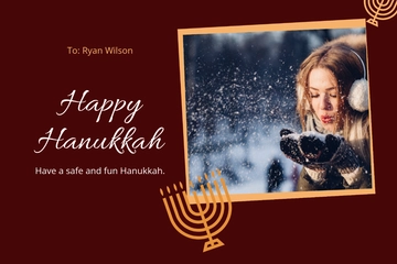 Free Photo Hanukkah Card Template to Edit Online