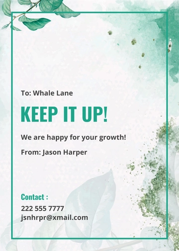 Free Encouragement Card Template to Edit Online