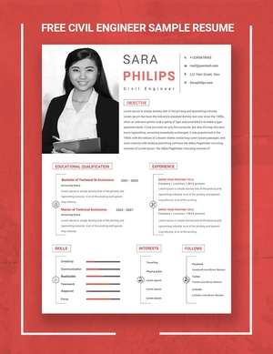 Civil Engineer Sample Resume