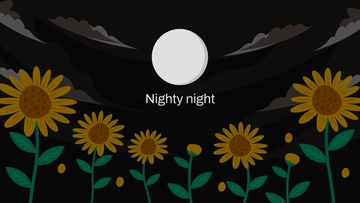 Free Night Sunflower Wallpaper Template to Edit Online