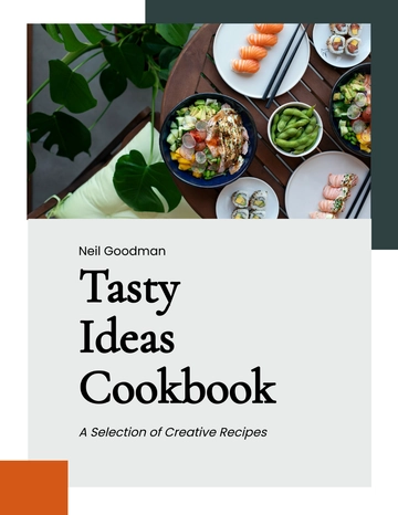 Free Creative Online Cookbook Template to Edit Online