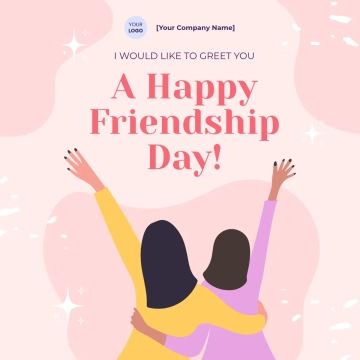 Free Happy Friendship Day Instagram Post Template to Edit Online