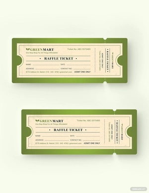 Vintage Raffle Ticket Template