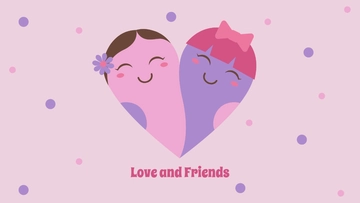 Free Love And Friendship Day Wallpaper Template to Edit Online