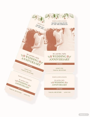 Fall Wedding VIP Ticket Template