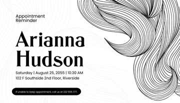 Free Hairdresser Appointment Card Template to Edit Online