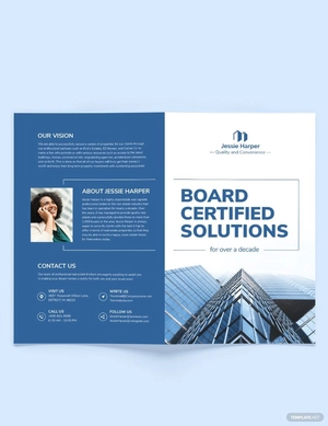 Professional Real Estate Broker Bi-fold Brochure Template
