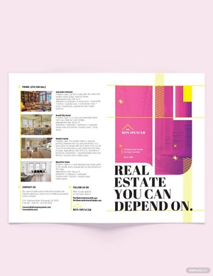 Real Estate Broker Marketing Bi-fold Brochure Template