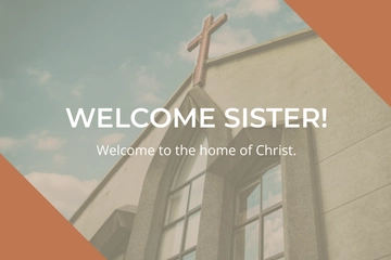 Free Church Welcome Card Template to Edit Online