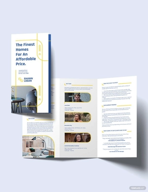 Luxury Real Estate Broker Tri-Fold Brochure Template