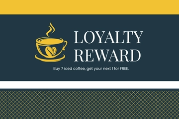 Free Cafe Loyalty Card Template to Edit Online