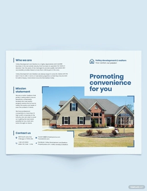 Commercial Leasing Realtor Bi-Fold Brochure Template