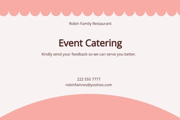 Free Food Service Comment Card Template to Edit Online