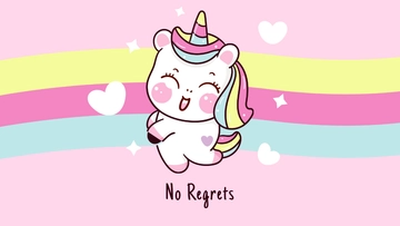 Free Kawaii Unicorn Wallpaper Template to Edit Online