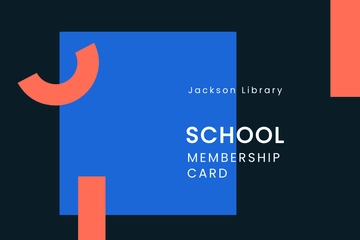 Free Library Membership Card Template to Edit Online