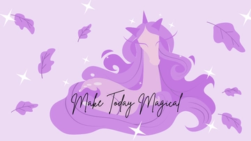 Free Purple Unicorn Wallpaper Template to Edit Online
