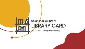 Free Blank Library Card Template to Edit Online