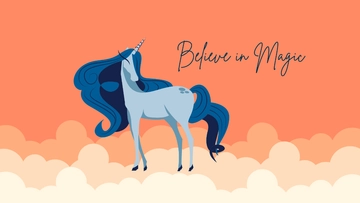 Free Blue Unicorn Wallpaper Template to Edit Online