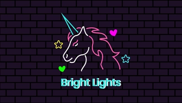 Free Neon Unicorn Wallpaper Template to Edit Online