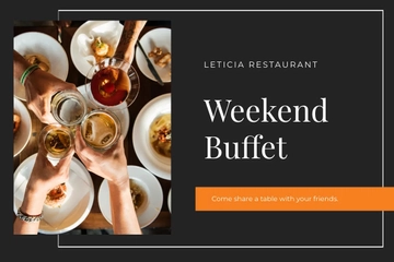 Free Buffet Food Card Template to Edit Online